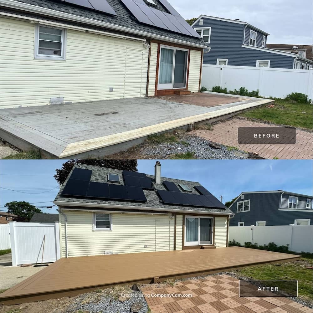 Outdoor wood floor renovation