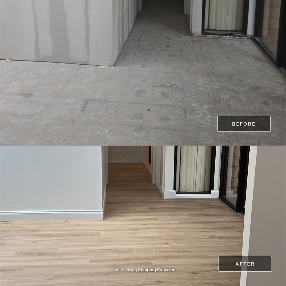 Wooden floor installation