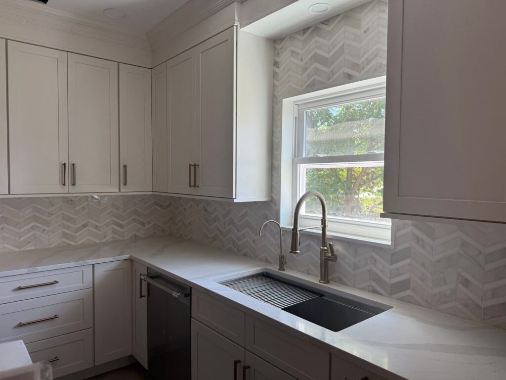 white themed kitchen renovation