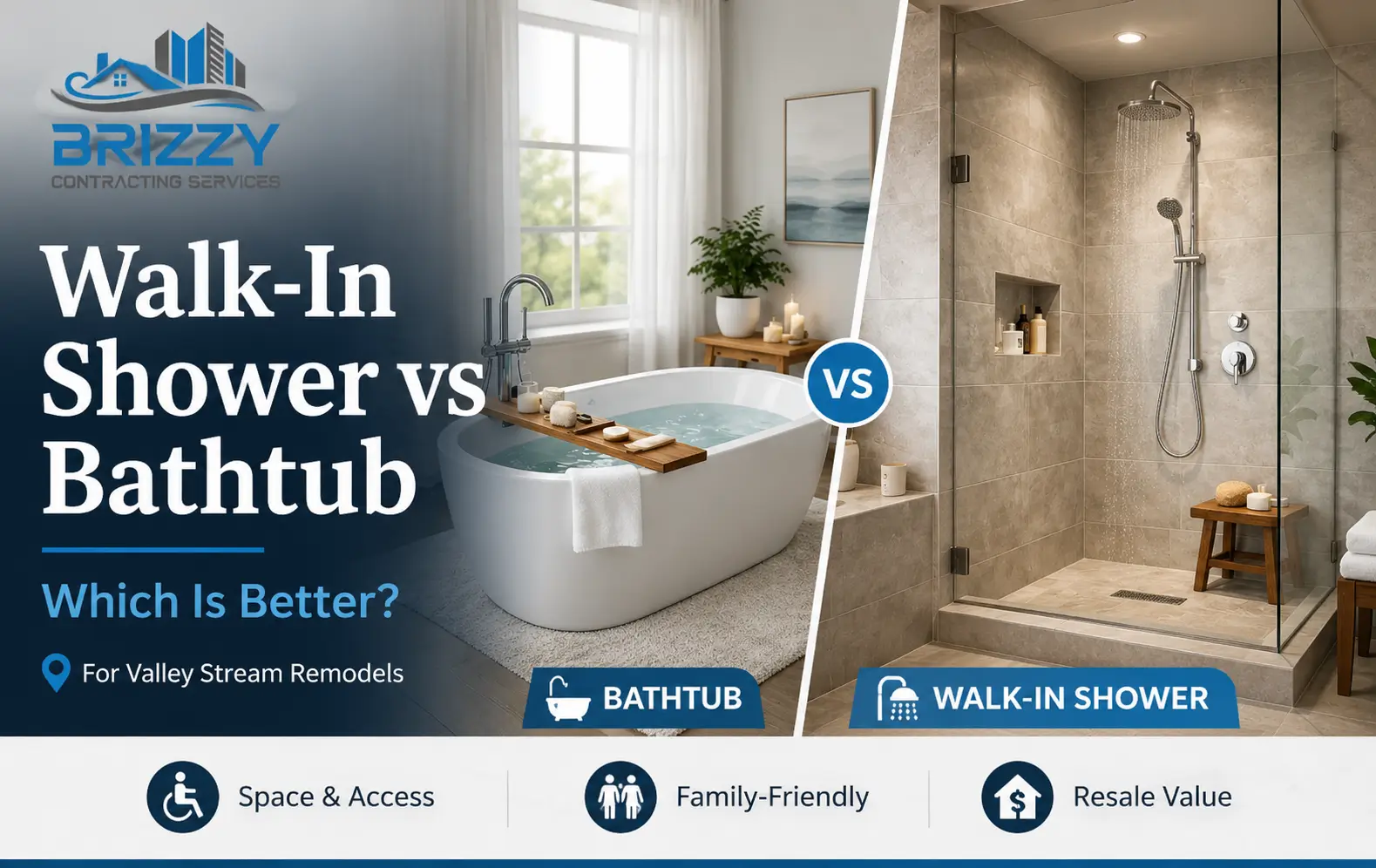 Walk In Shower vs Bathtub